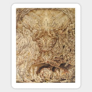 last judgement 1808 - William Blake Sticker